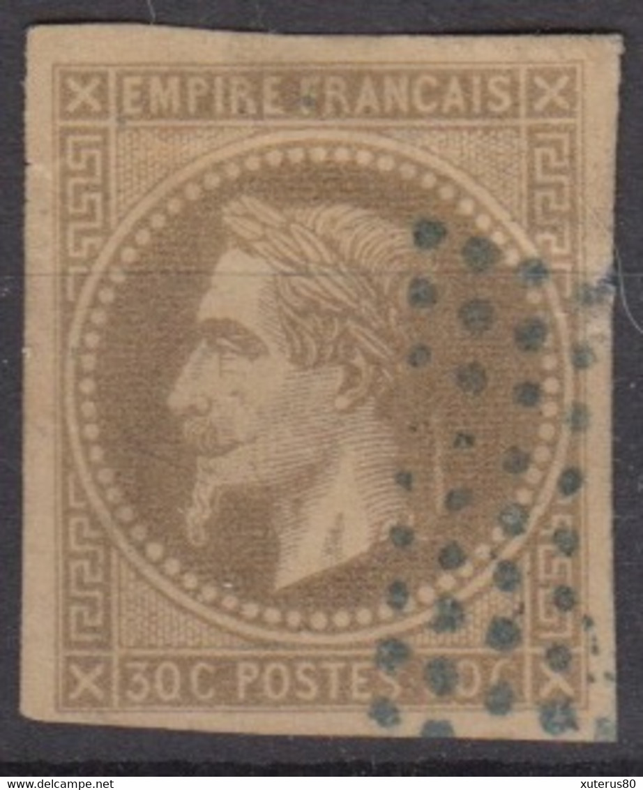 #182 COLONIES GENERALES N° 9 Oblitéré Losange De Points Bleus - Napoléon III