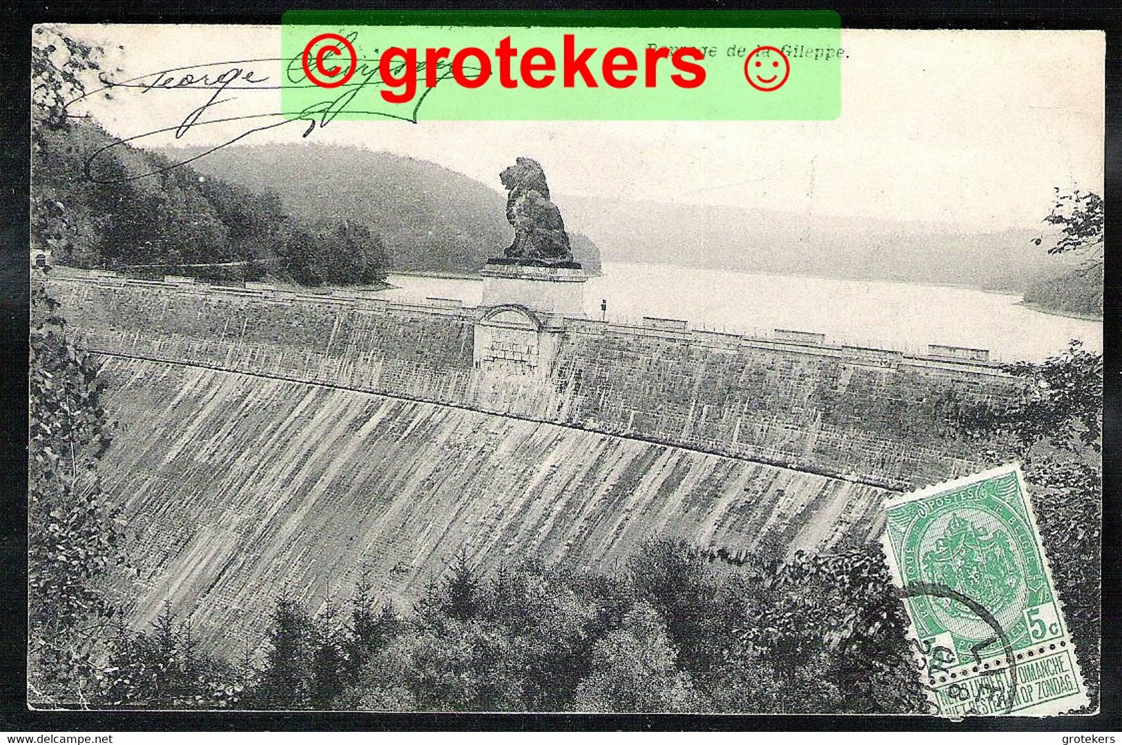 LA GILEPPE La Barrage 1909 - Gileppe (Barrage)