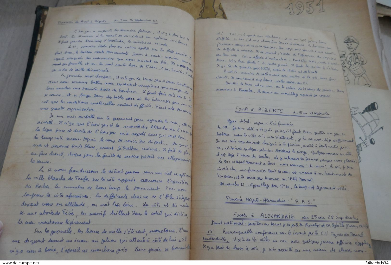 CROISEUR Jeanne D'Arc Campagne 1952/1953  Récit Manuscrit Et Photographique + Plaquettes Et Livres Officiel..... - Documenten