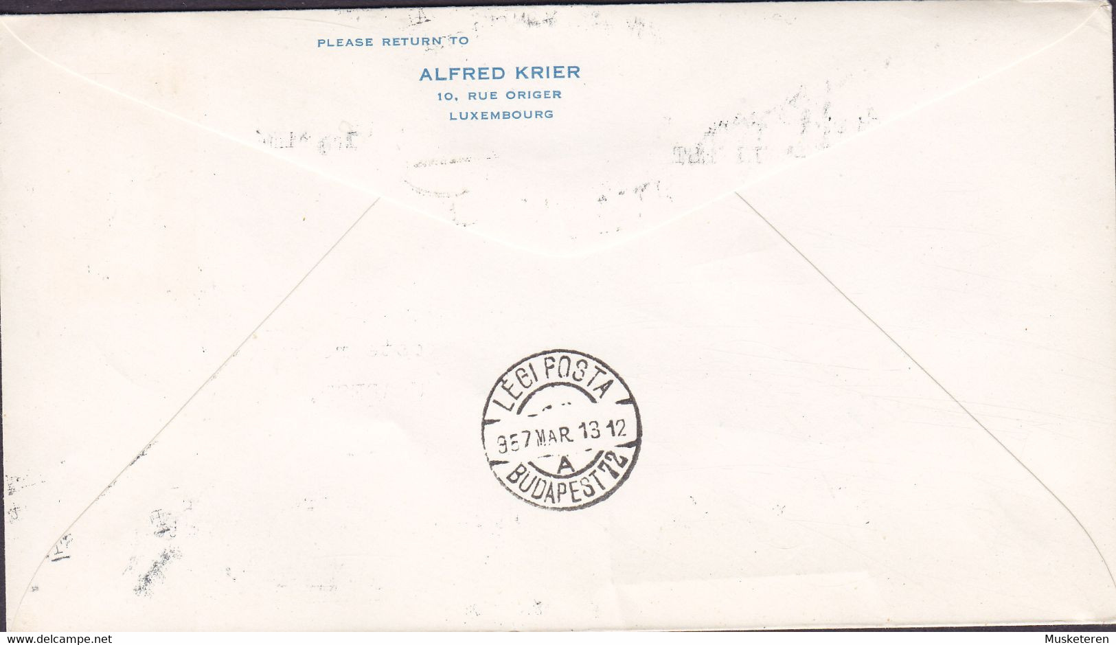 Luxembourg SABENA First Flight Premier Vol Postal BRUXELLES-BUDAPEST, LUXEMBOURG-VILLE 1957 Cover Brief Europa CEPT - Storia Postale