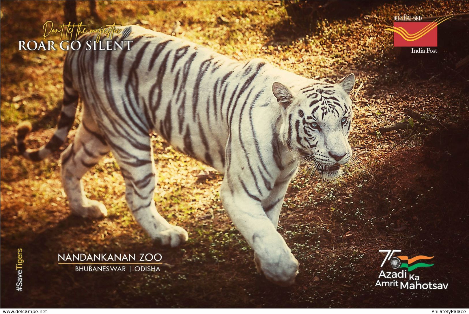 India 2022 Nandankanan Zoological Park , International Tiger Day,  (2/5) Postcard , MNH(**) Inde Indien - Brieven En Documenten