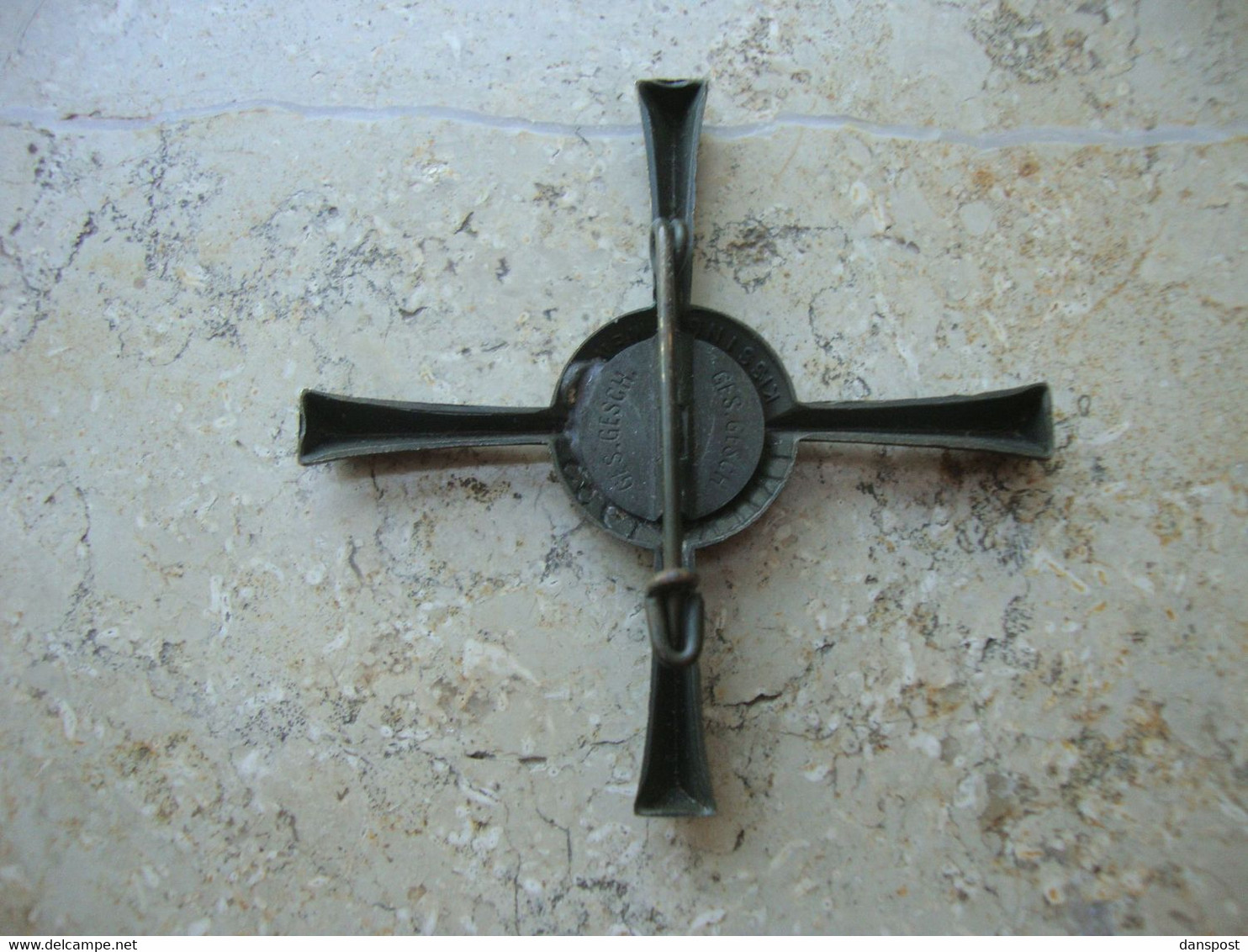 Kreuz Abzeichen Stadt Trier Kirchentag 1933 Anstecknadel Bronze Sehr Guter Zustand 4,5 Cm - Allemagne