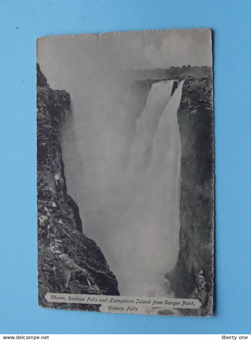 Chasm, Rainbow Falls And Livingstone Island From Danger Point > VICTORIA FALLS ( H & C° P.E.) Anno 1920 ( See SCAN ) ! - Zambie