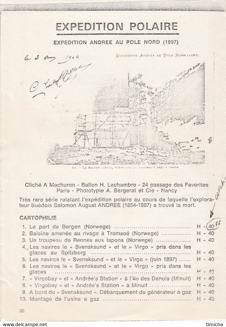 (26)    Expédition Andrée Au Pôle Nord (1897) - 23. Le Départ. Le Ballon Quittant L'île Des Danois - 11 Juillet - Norvège