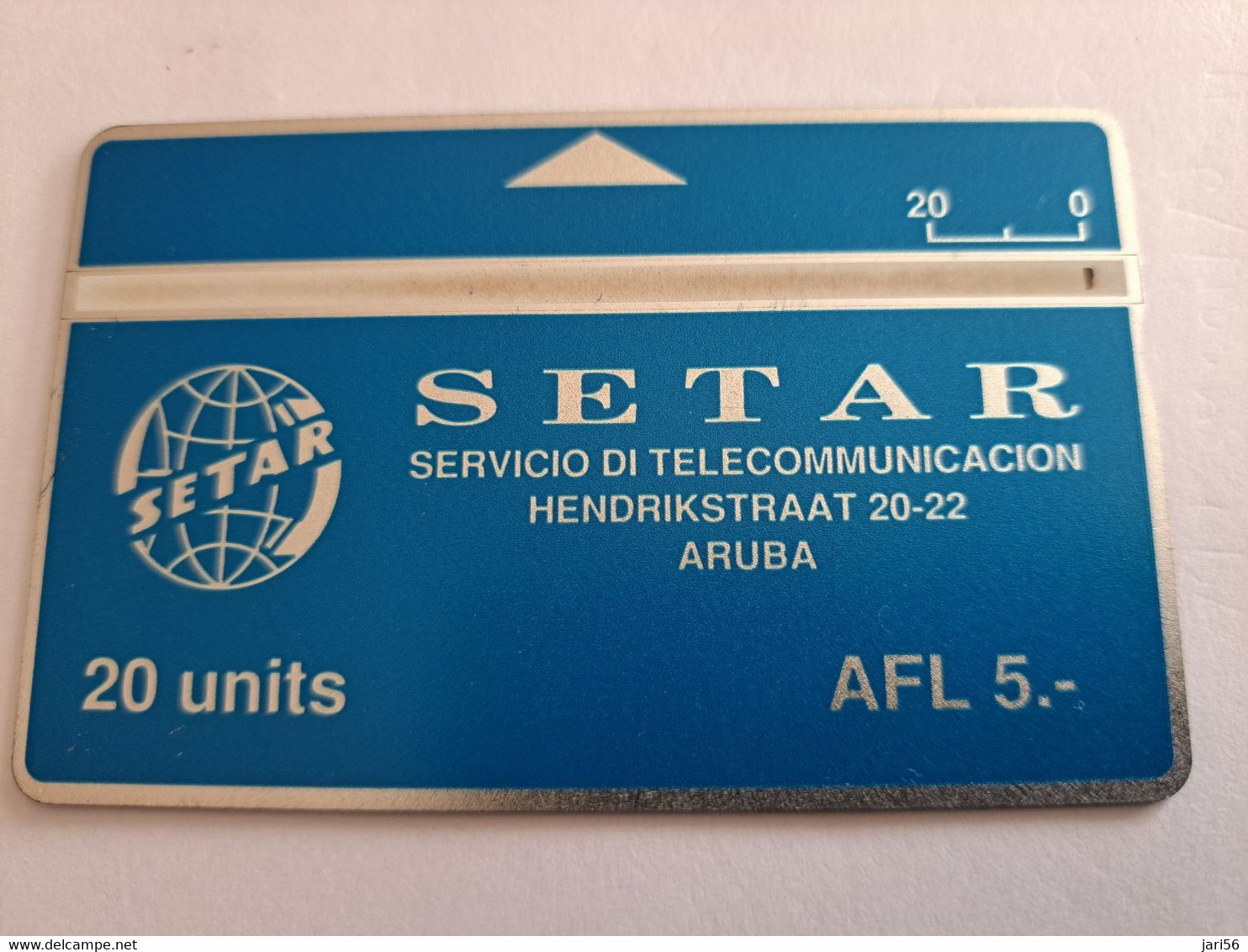 ARUBA L&G   CARD   AFL 5,- 20  UNITS  SERIE 110B      Fine Used Card  **10563** - Aruba