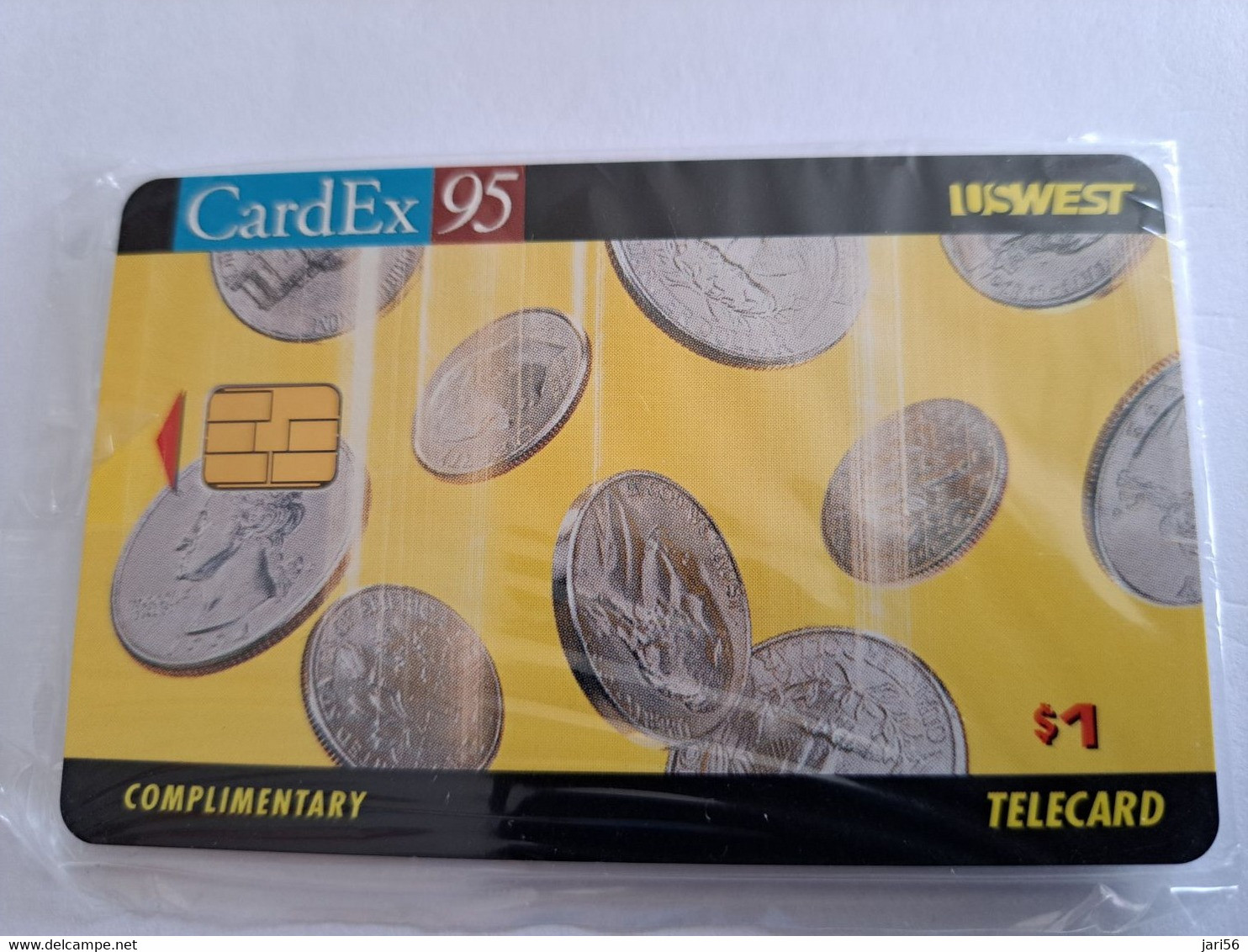 USA  ALASKA  CHIP  $1,00 CARDEX 95 US WEST /COMPLIMENTARY  MINT IN WRAPPER    **10574** - [2] Tarjetas Con Chip