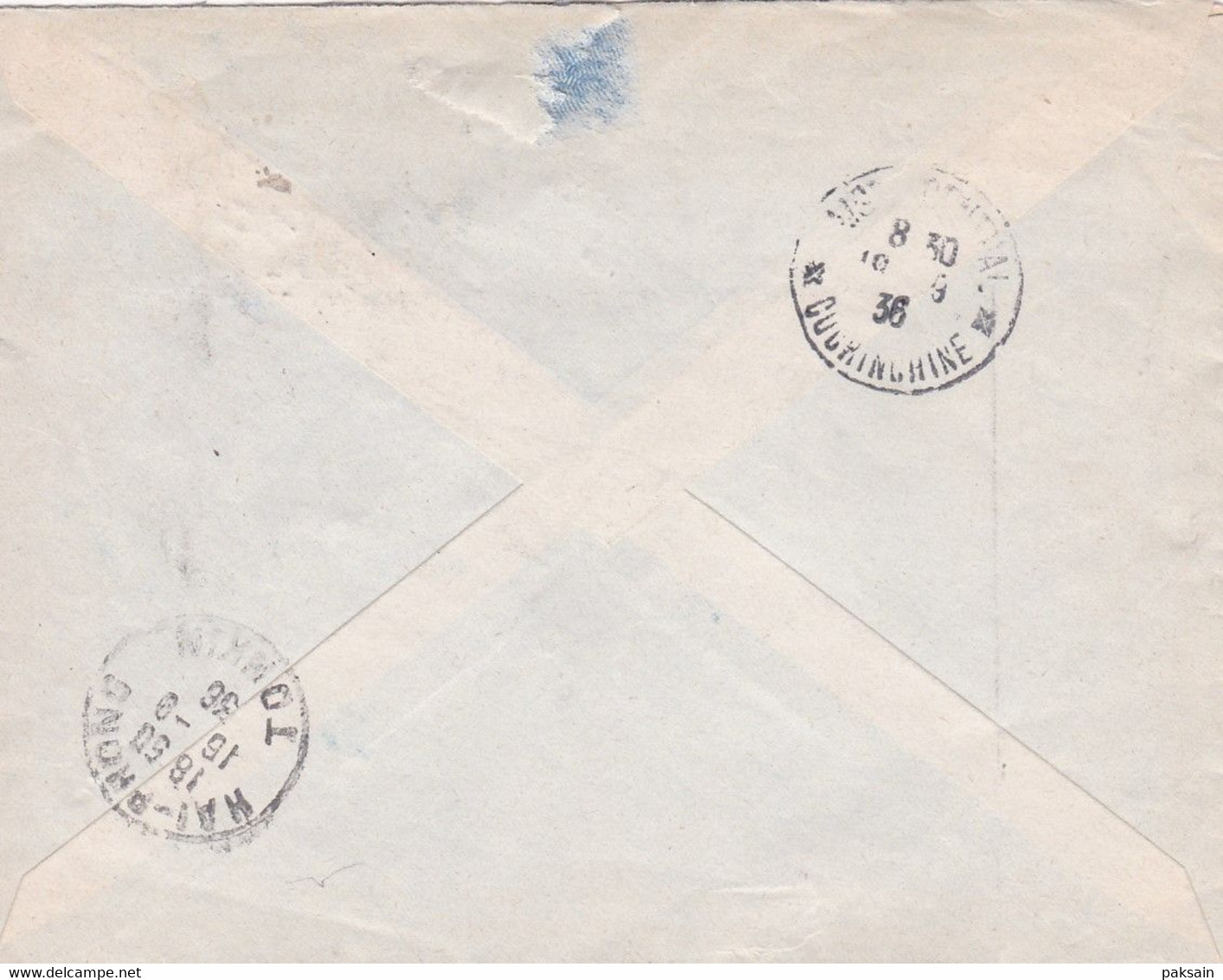 Indochine, Lettre Recommandée CAD LANG-SON TONKIN 15.9.1936 + Cachet Hanoi & Saigon Pr Le Journal Des Coloniaux - Cartas & Documentos