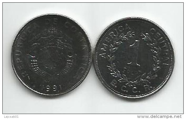 Costa Rica 1 Colon 1991. High Grade - Costa Rica