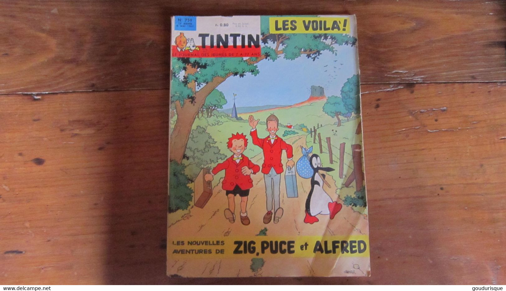 TINTIN JOURNAL DE TINTIN N°759 ZIG ET PUCE ILLUSTRATION COUVERTURE GREG - Zig Et Puce