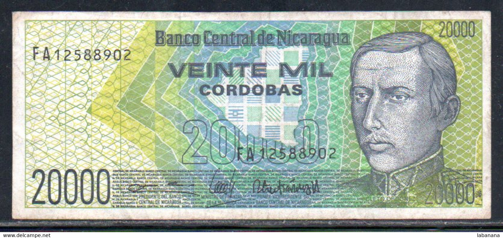 659-Nicaragua 20 000 Cordobas 1989 FA125 - Nicaragua