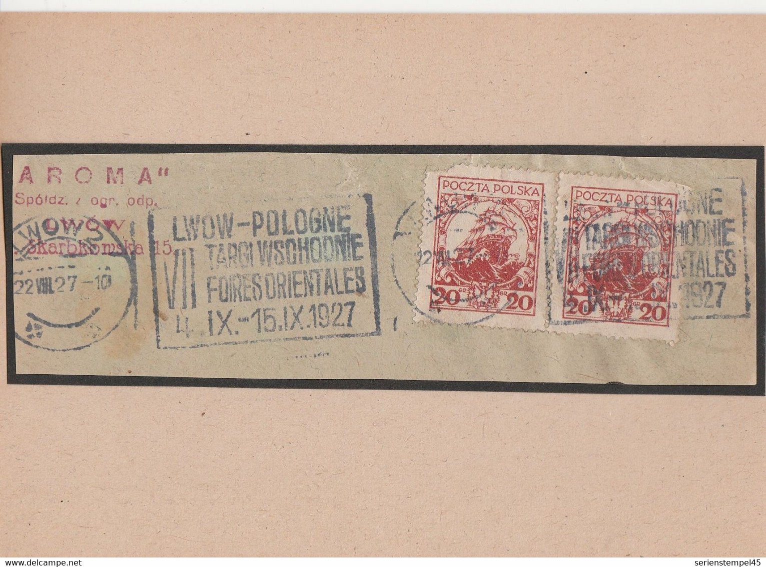 Polen Briefstück Lwowz 1927 MWST Werbestempel - Franking Machines (EMA)