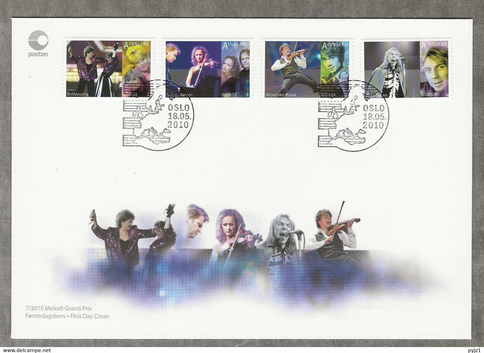 2010 FDC Norway, Mi 1720-23 - Brieven En Documenten