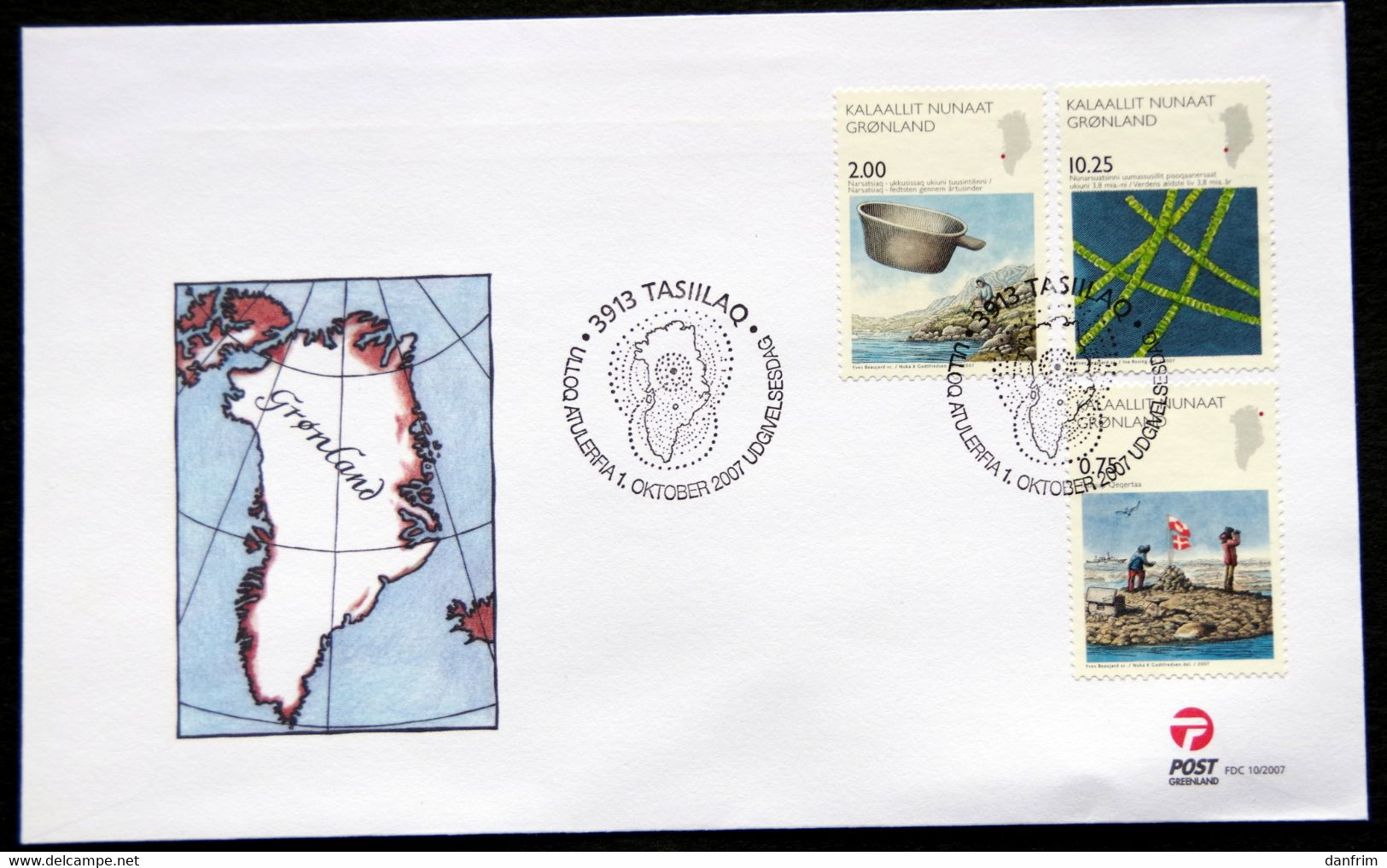 GREENLAND 2007 Science ( III )  Minr.493-95  FDC   ( Lot Ks ) - FDC