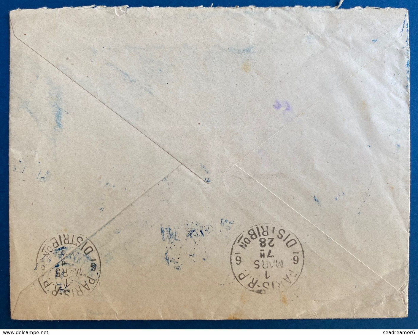 Dahomey Lettre De 1928 N°47 & 49 X2 Oblitérés Dateur Bleu De Porto Novo Pour Paris TTB - Brieven En Documenten