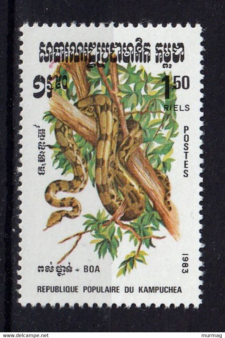 KAMPUCHEA - Faune, Lézard, Tortue, Serpent, Caméléon, Crocodile - Y&T N° 400-406 - 1983 - MNH - Kampuchea