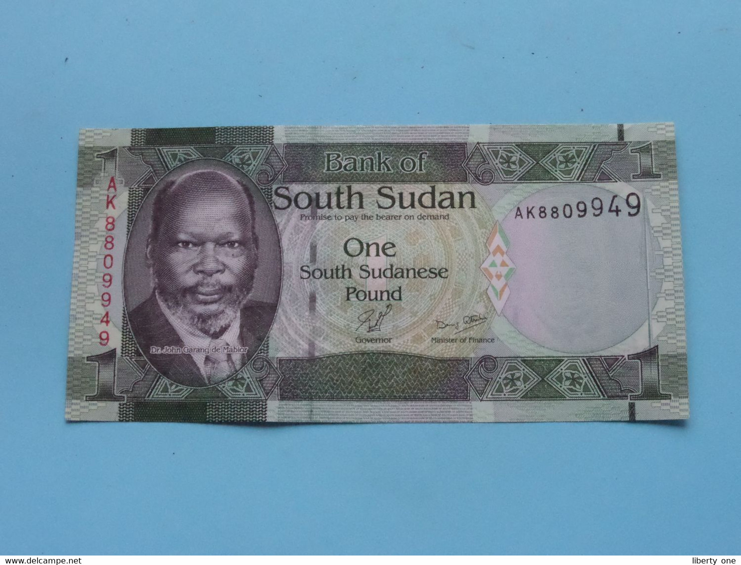 1 One Pound ( AK8809949 ) Bank Of SOUTH SUDAN ( For Grade, Please See Photo ) UNC ! - Sudan