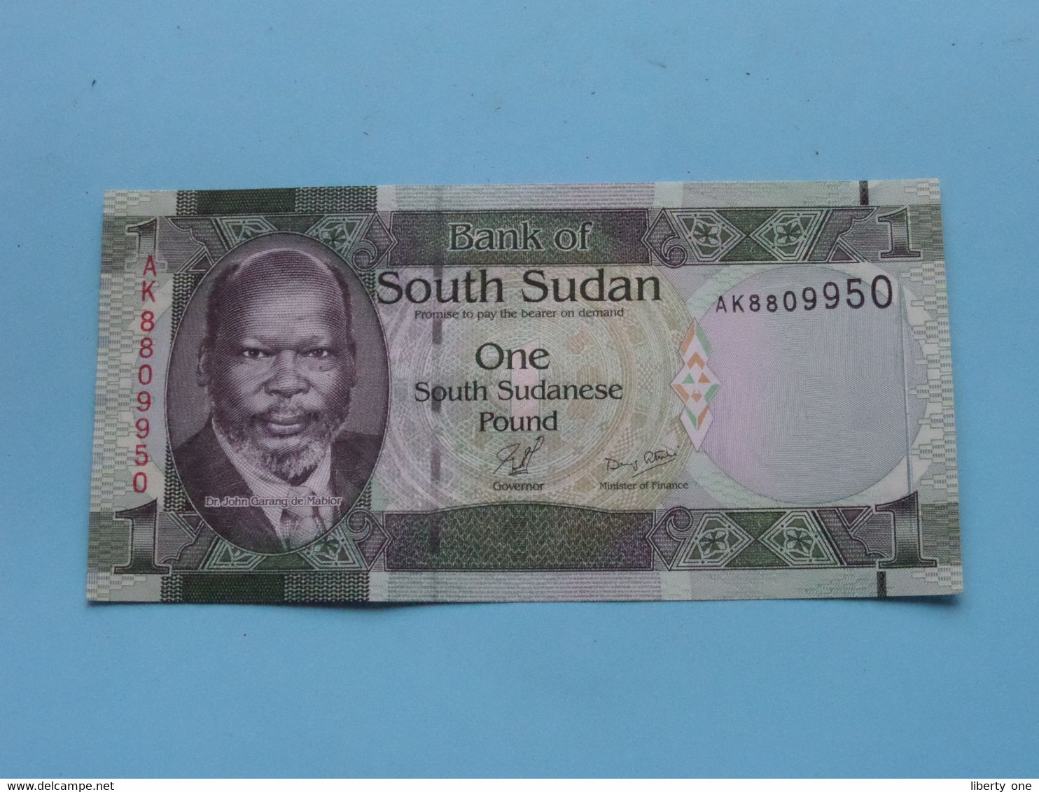 1 One Pound ( AK8809950 ) Bank Of SOUTH SUDAN ( For Grade, Please See Photo ) UNC ! - Soudan