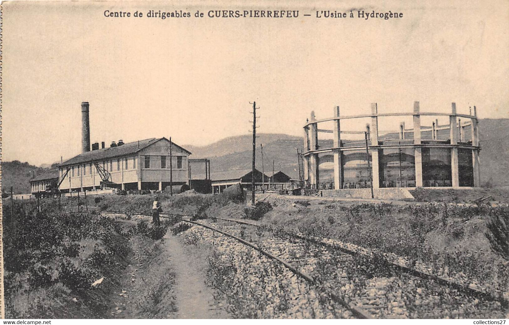 83-CUERS-PIERREFEU- CENTRE DE DIRIGEABLES DE CUERS PIERREFEU- L'USINE A HYDROGENE - Cuers
