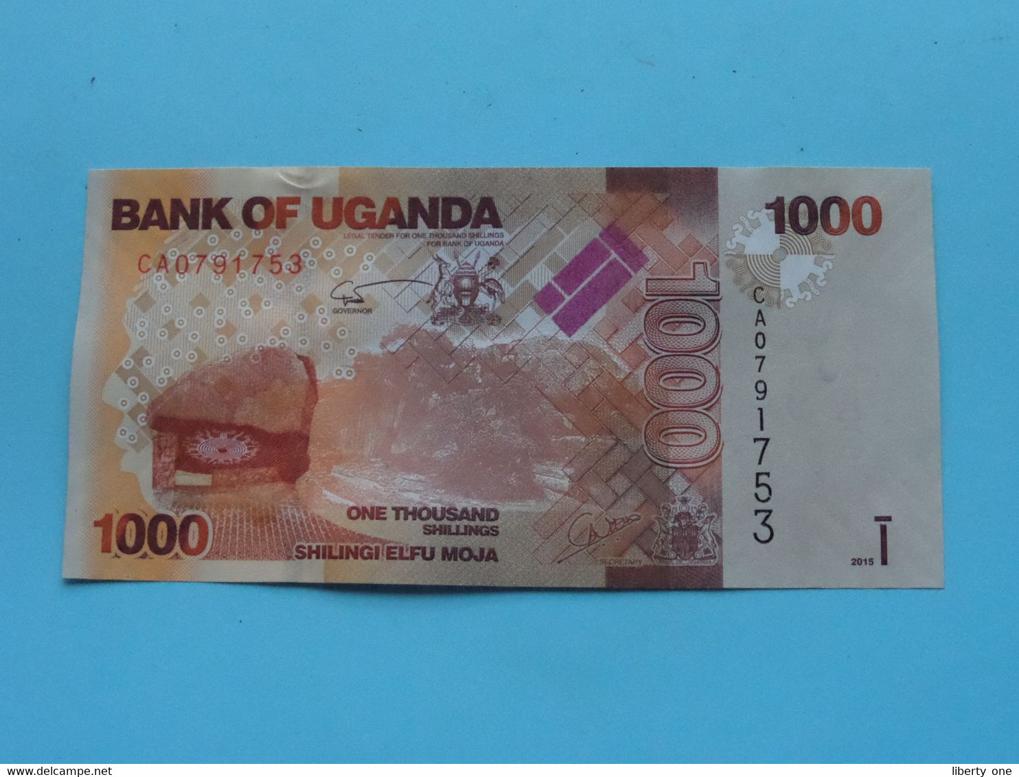 1000 Shillings - SHILINGI ELFU MOJA ( CA0791753 ) Bank Of UGANDA ( For Grade, Please See Photo ) UNC ! - Uganda