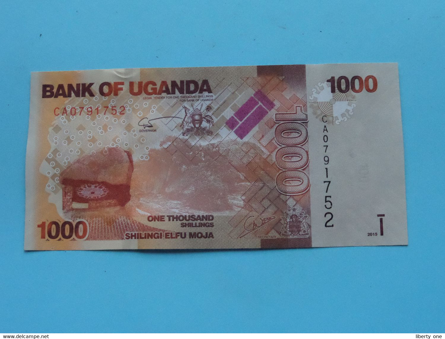 1000 Shillings - SHILINGI ELFU MOJA ( CA0791752 ) Bank Of UGANDA ( For Grade, Please See Photo ) UNC ! - Oeganda