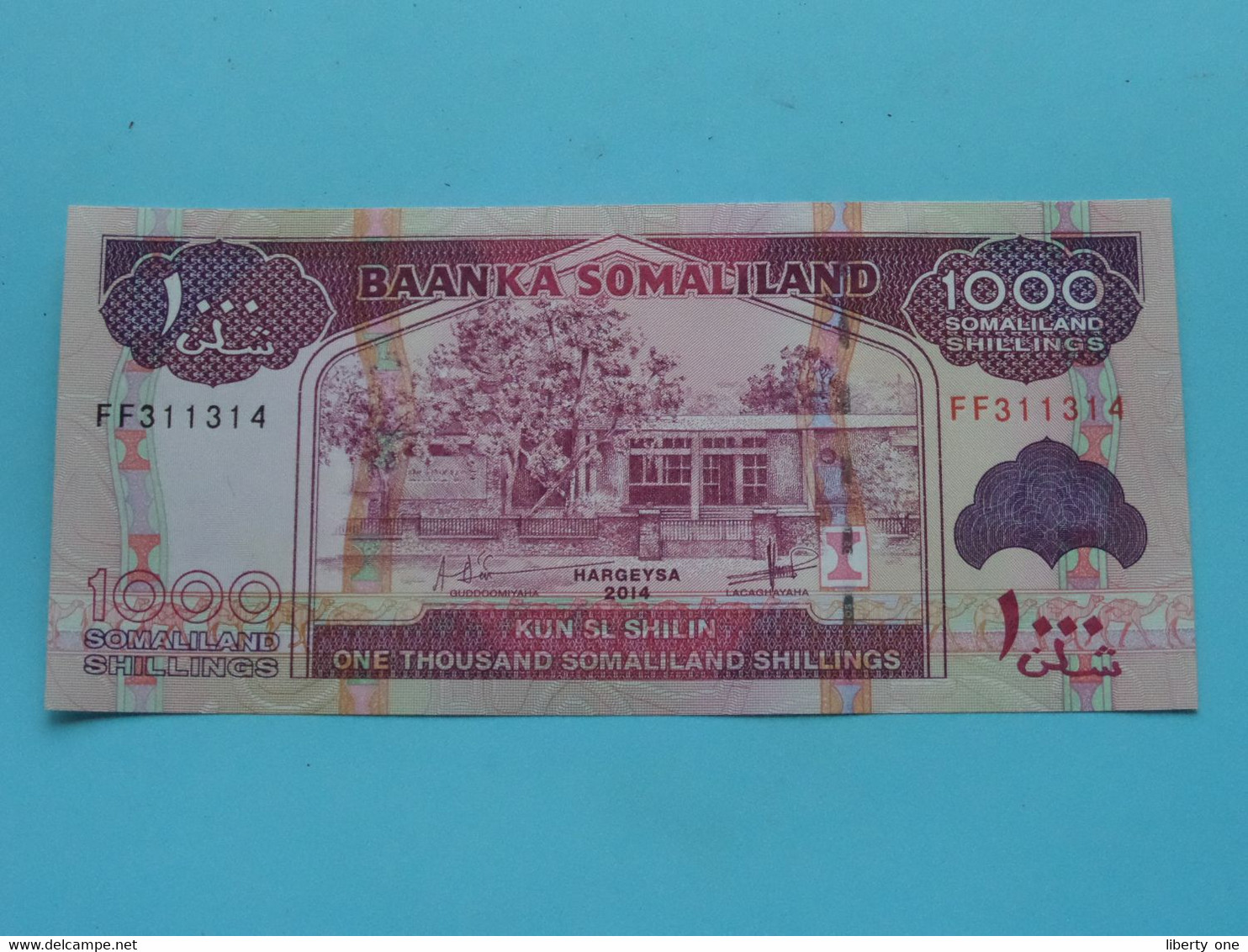 1000 Somaliland Shillings - KUN SL SHILIN Hargeysa 2014 ( FF311314 ) Baanka SOMALILAND ( For Grade See SCANS ) UNC ! - Somalia