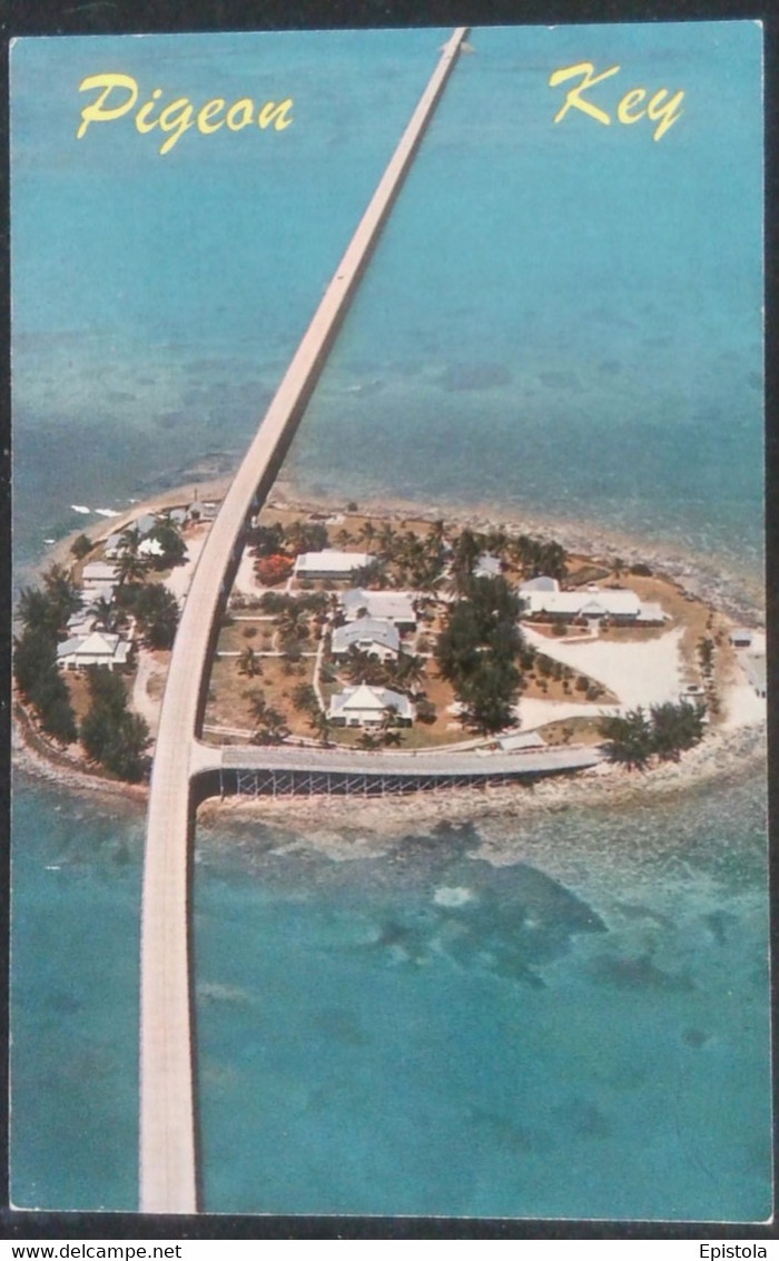 ► PIGEON KEY  - Seven Mile Bridge - 1960s (Postcard Addressed To France) - Key West & The Keys