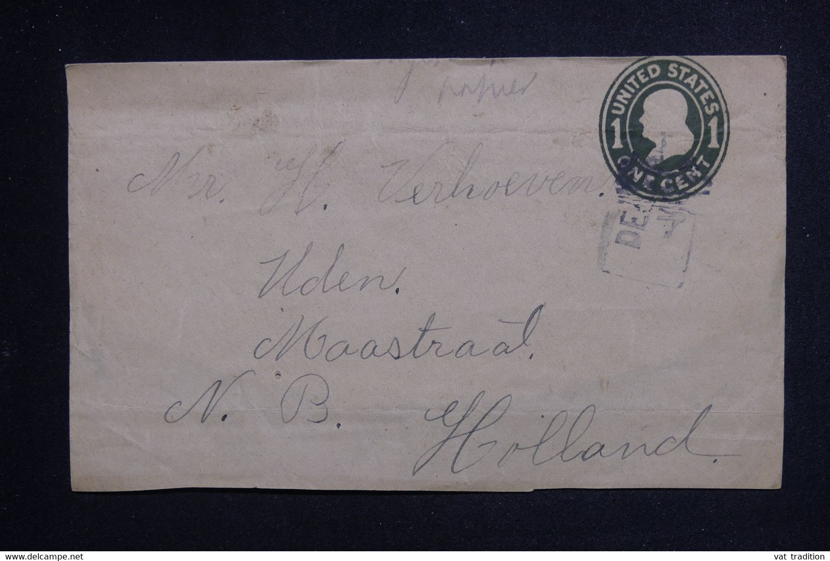 ETATS UNIS - Entier Postal Pour Les Pays Bas En 1910 - L 128654 - 1901-20