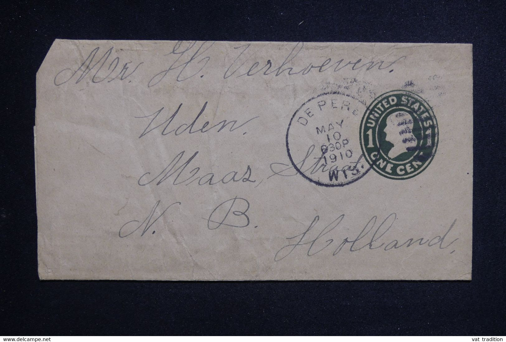 ETATS UNIS - Entier Postal Pour Les Pays Bas En 1910 - L 128662 - 1901-20