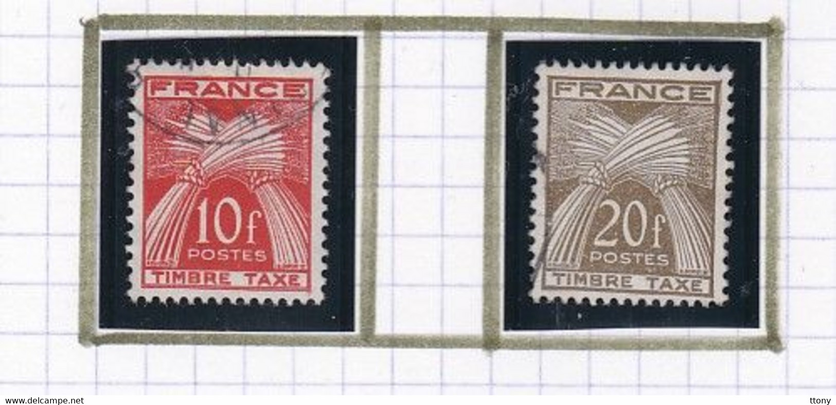 un ensemble de timbres taxes différentes années  timbres oblitérés et  quelques timbres neufs