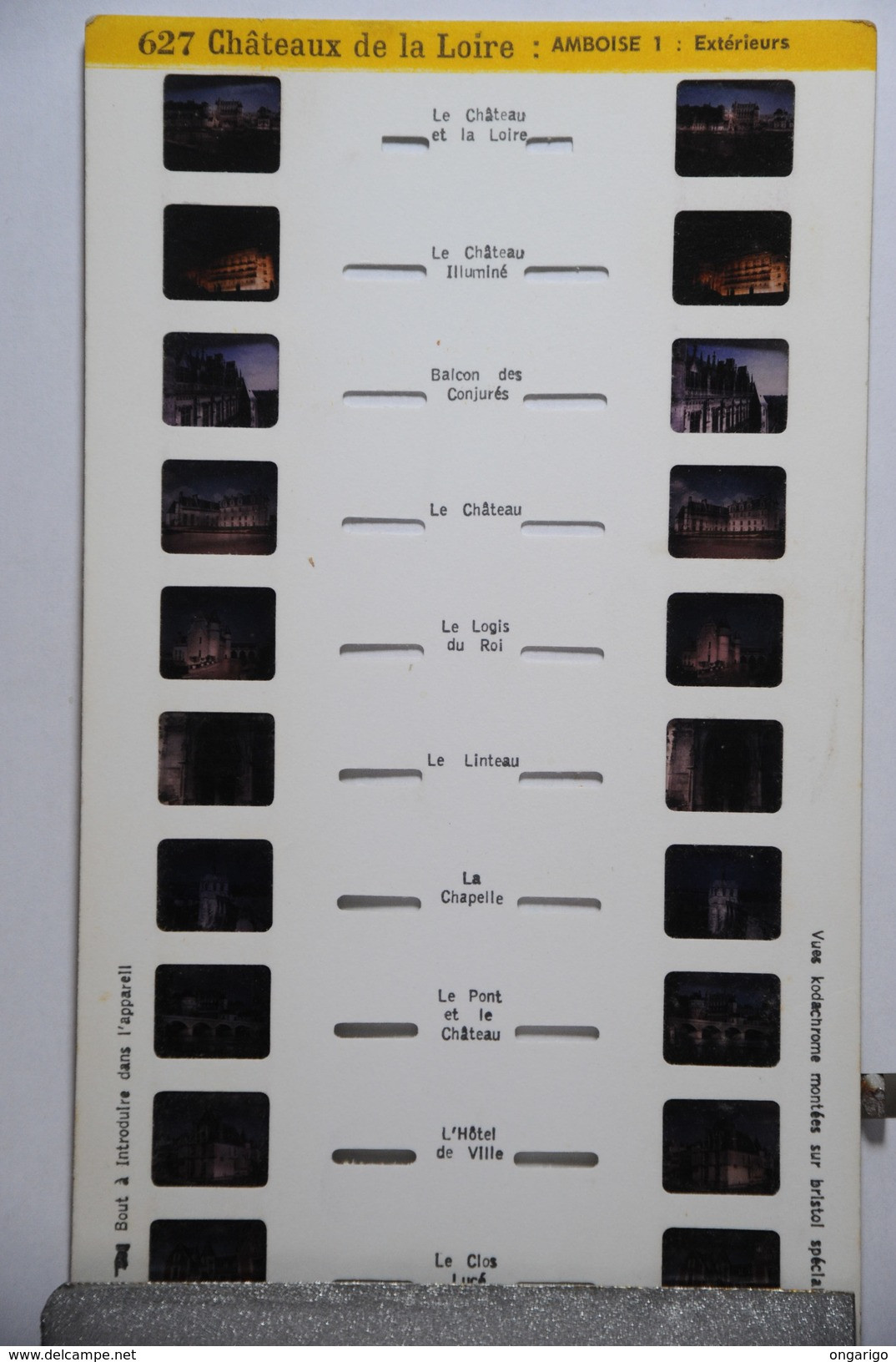 LESTRADE :   627  CHATEAUX. DE LA LOIRE : AMBOISE 1 : EXTÉRIEURS - Visionneuses Stéréoscopiques