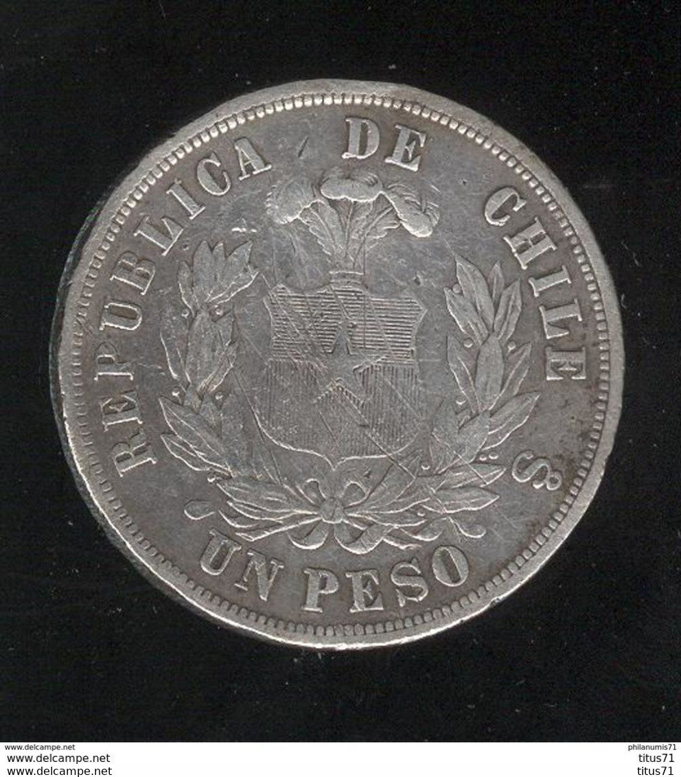 1 Peso Chili 1876 - TB+ - Chile