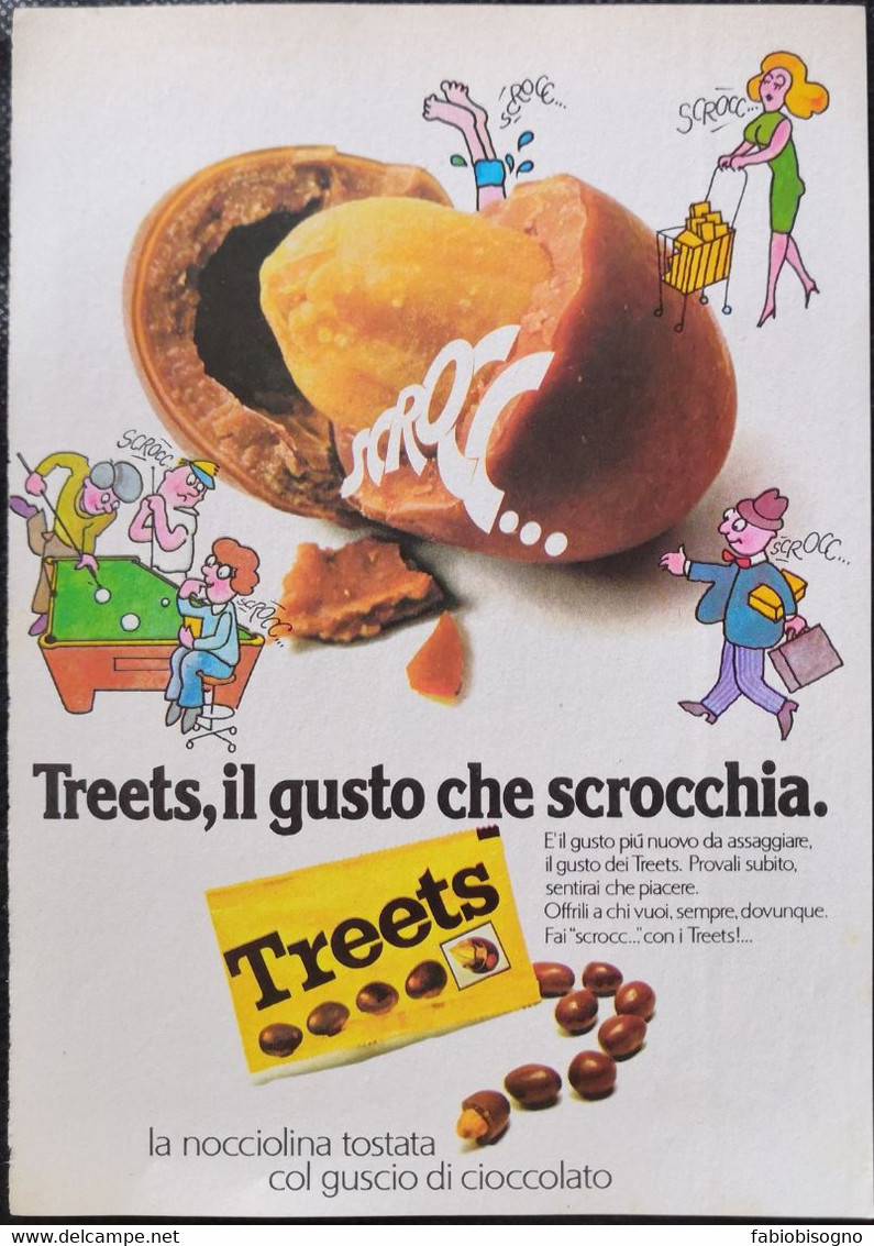 1976 - TREETS Cioccolato ( Biliardo )- 1 Pag. Pubblicità Cm. 13 X 18 - Chocolat