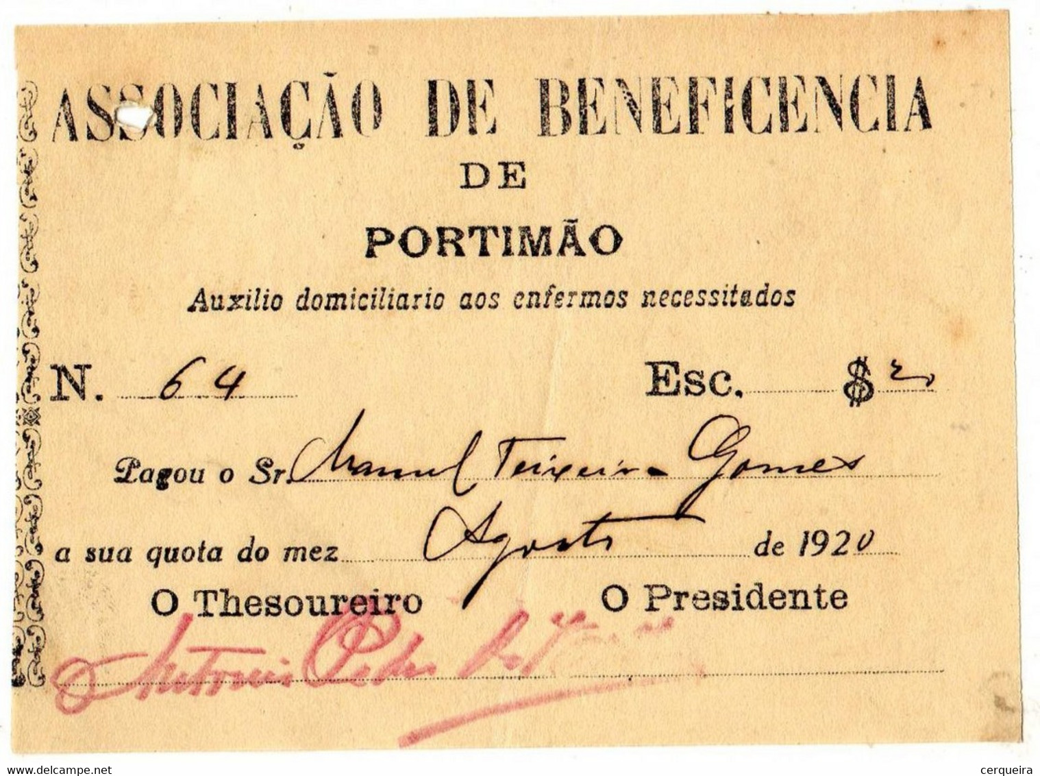 MANUEL TEIXEIRA GOMES-ASSOCIAÇÃO DE BENEFICIENCIA DE PORTIMÃO - Documents Historiques