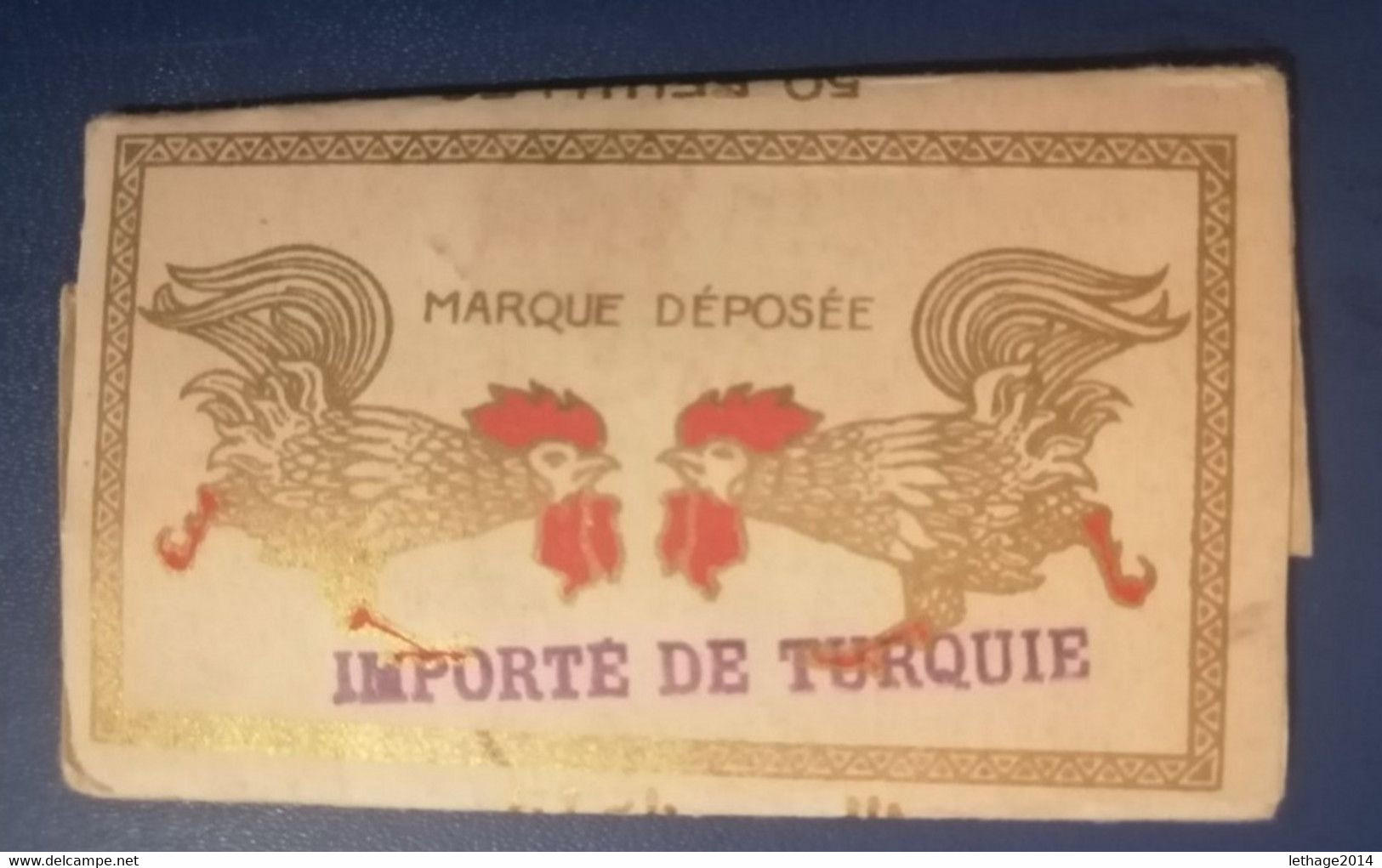 Papiers Tabac Period Ottoman RARE PAPIER 2 COQS MARQRE DEPOSEE FRANCE TURQUIE - Fuma Sigarette