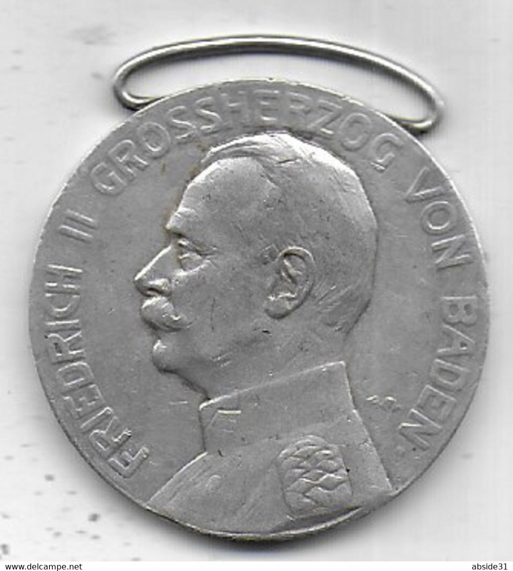 ALLEMAGNE  -   Médaille En Argent Friedrich II Grossherzog Von Baden - Allemagne