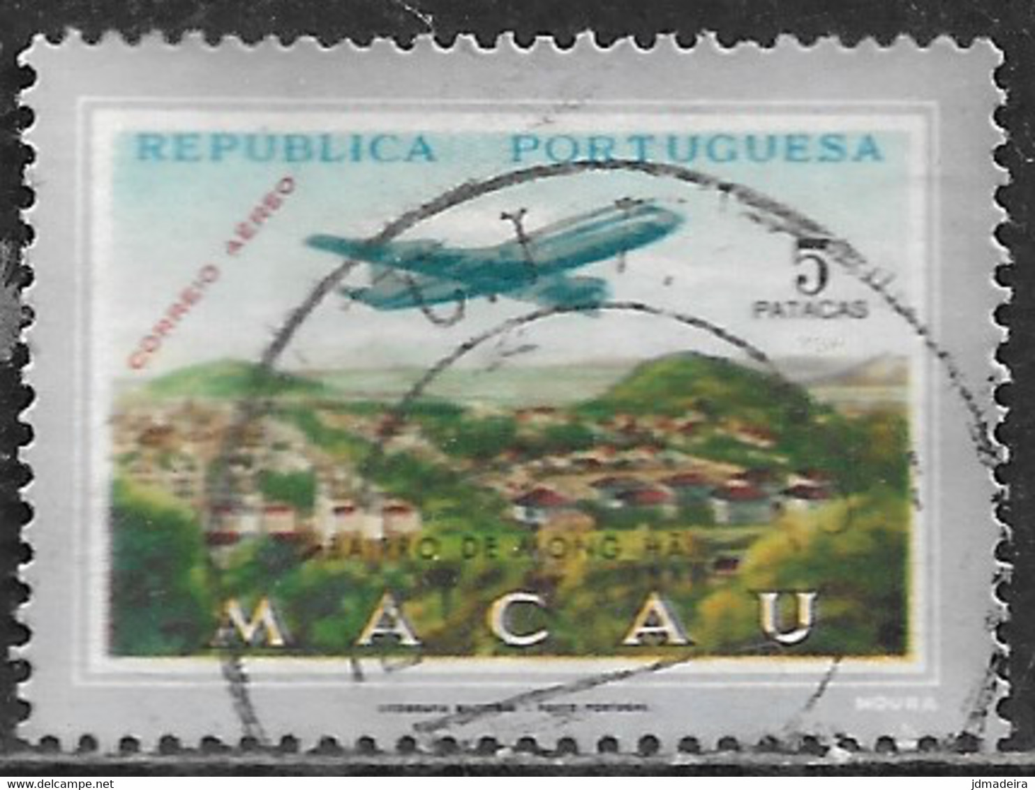 Macau Macao – 1960 Airmail 5 Patacas - Gebraucht