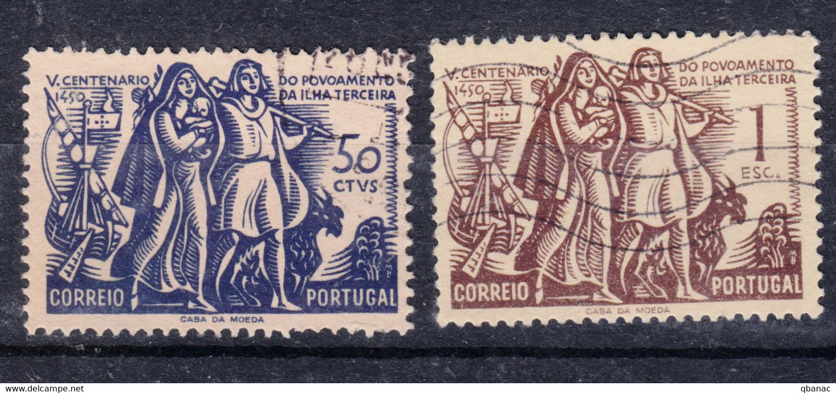 Portugal 1951 Mi#766-767 Used - Gebruikt