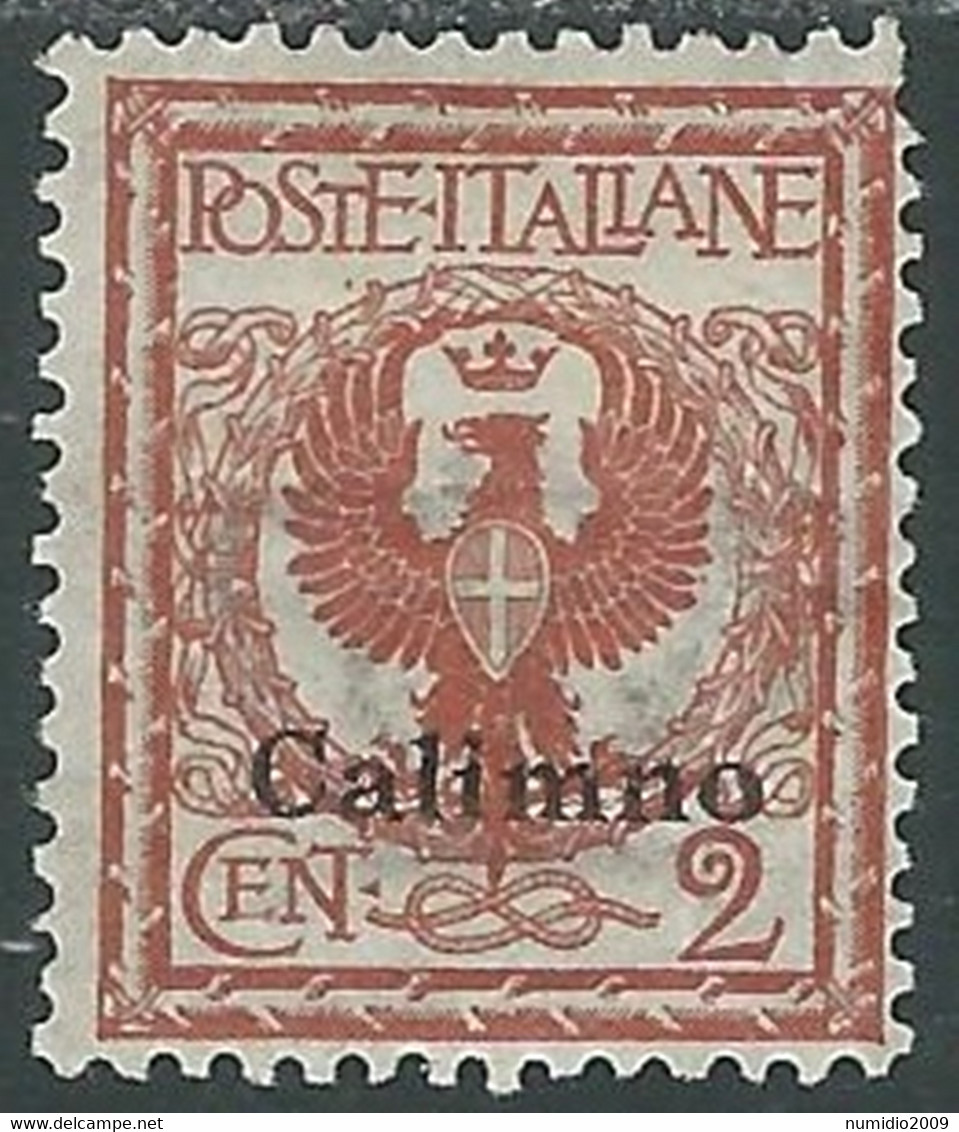 1912 EGEO CALINO AQUILA 2 CENT MH * - RF37-2 - Egée (Calino)