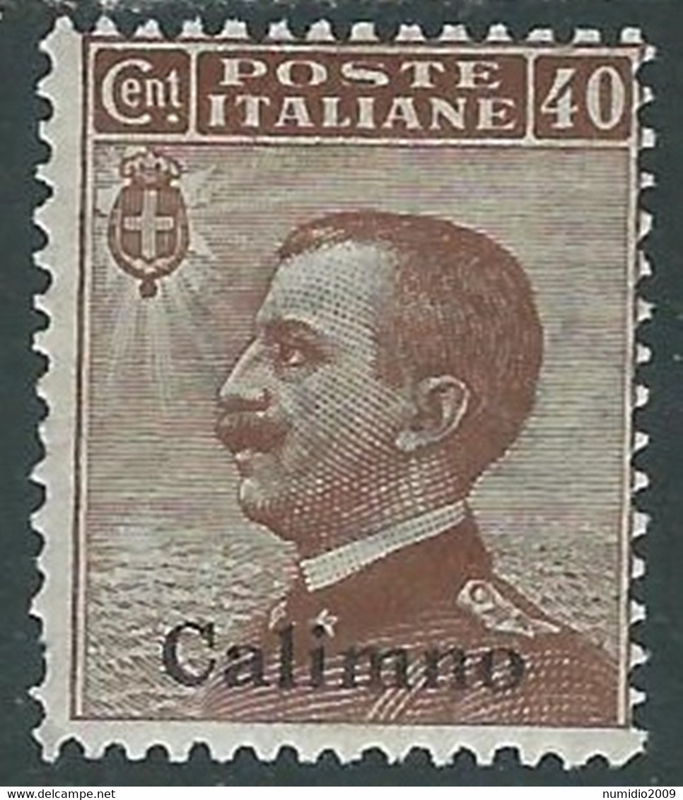 1912 EGEO CALINO EFFIGIE 40 CENT MH * - RF37-3 - Aegean (Calino)