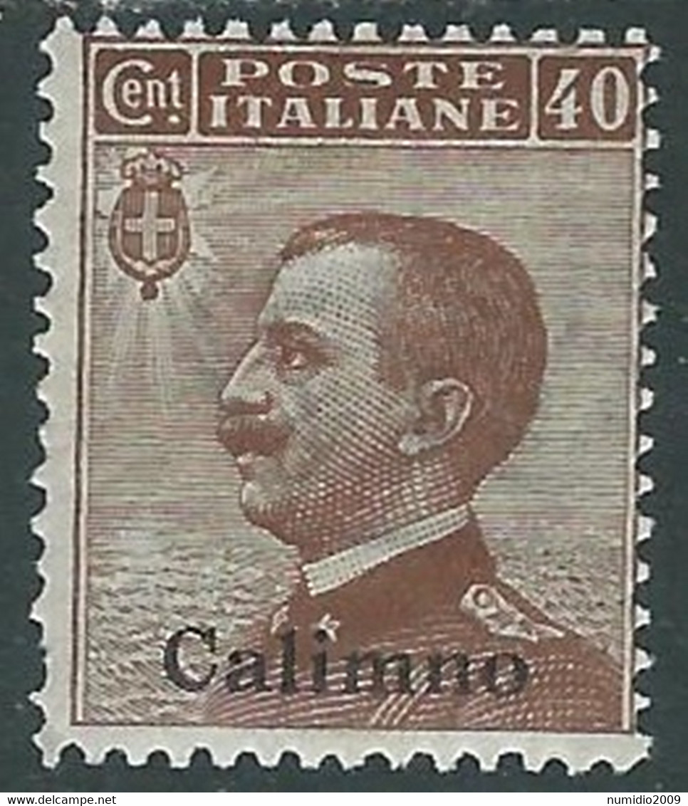 1912 EGEO CALINO EFFIGIE 40 CENT MH * - RF37-3 - Egée (Calino)