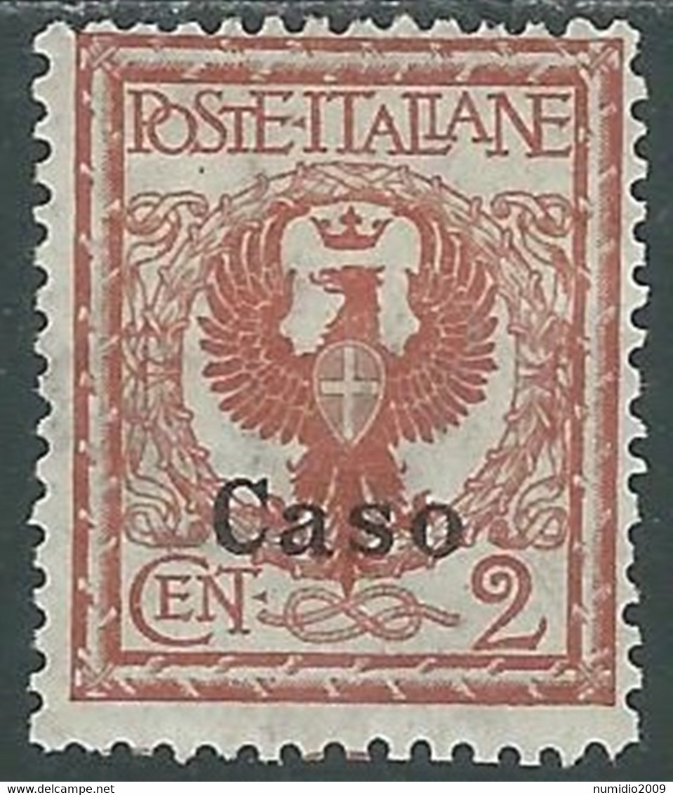 1912 EGEO CASO AQUILA 2 CENT MH * - RF37-3 - Egeo (Caso)