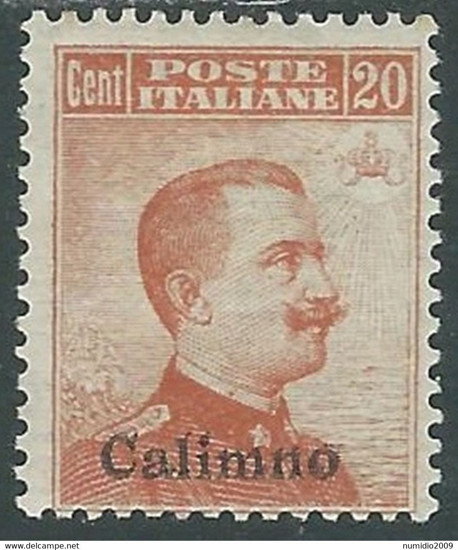 1917 EGEO CALINO EFFIGIE 20 CENT MH * - RF37-3 - Aegean (Calino)