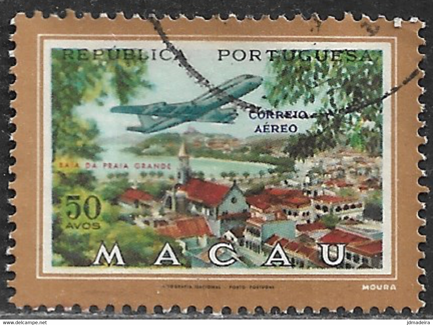 Macau Macao – 1960 Airmail 50 Avos Used Stamp - Gebraucht