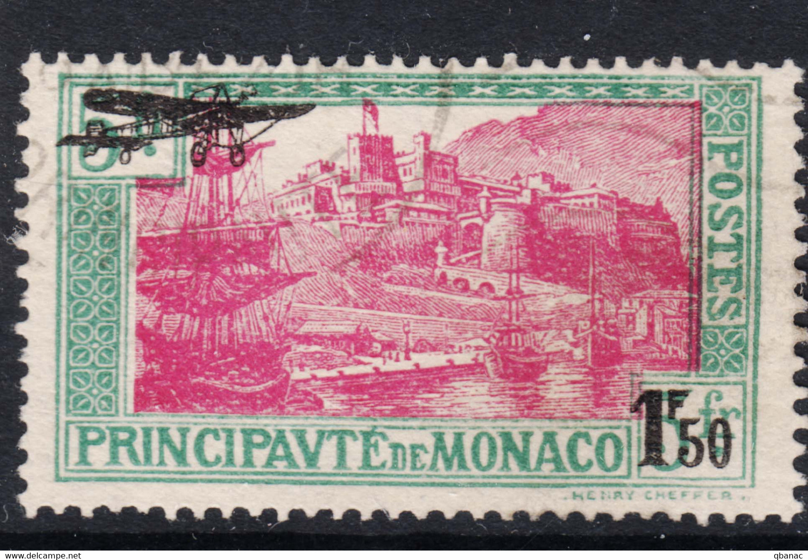 Monaco 1933 Airmail Mi#137 Used - Gebraucht