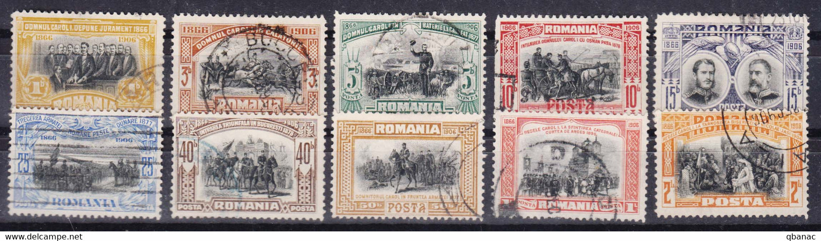 Romania 1906 Mi#187-196 Used - Gebruikt