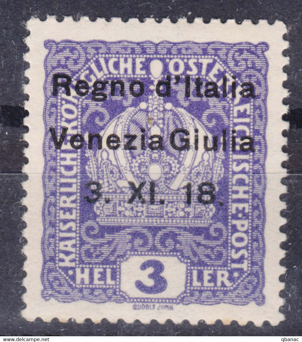 Italy Venezia Giulia 1918 Sassone#1 Mint Hinged - Venezia Giuliana