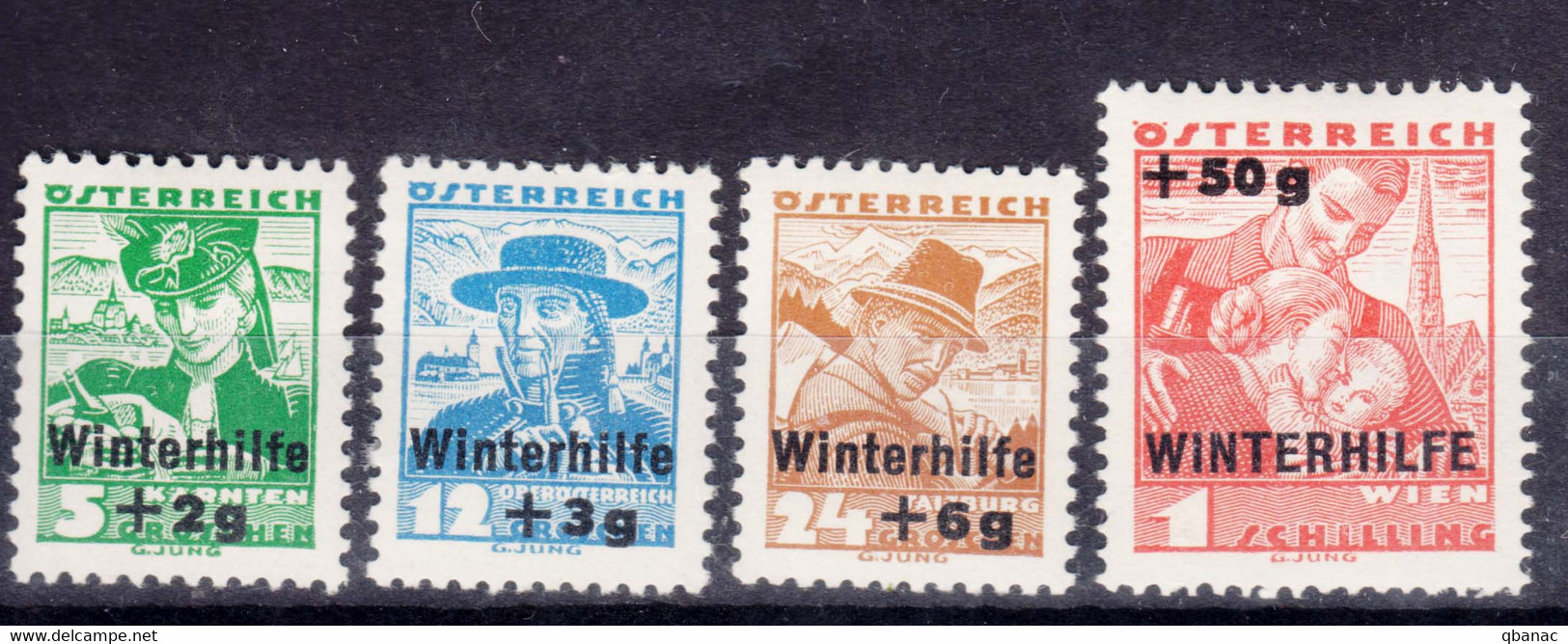 Austria 1935 Winterhilfe Mi#613-616 Mint Hinged - Ungebraucht