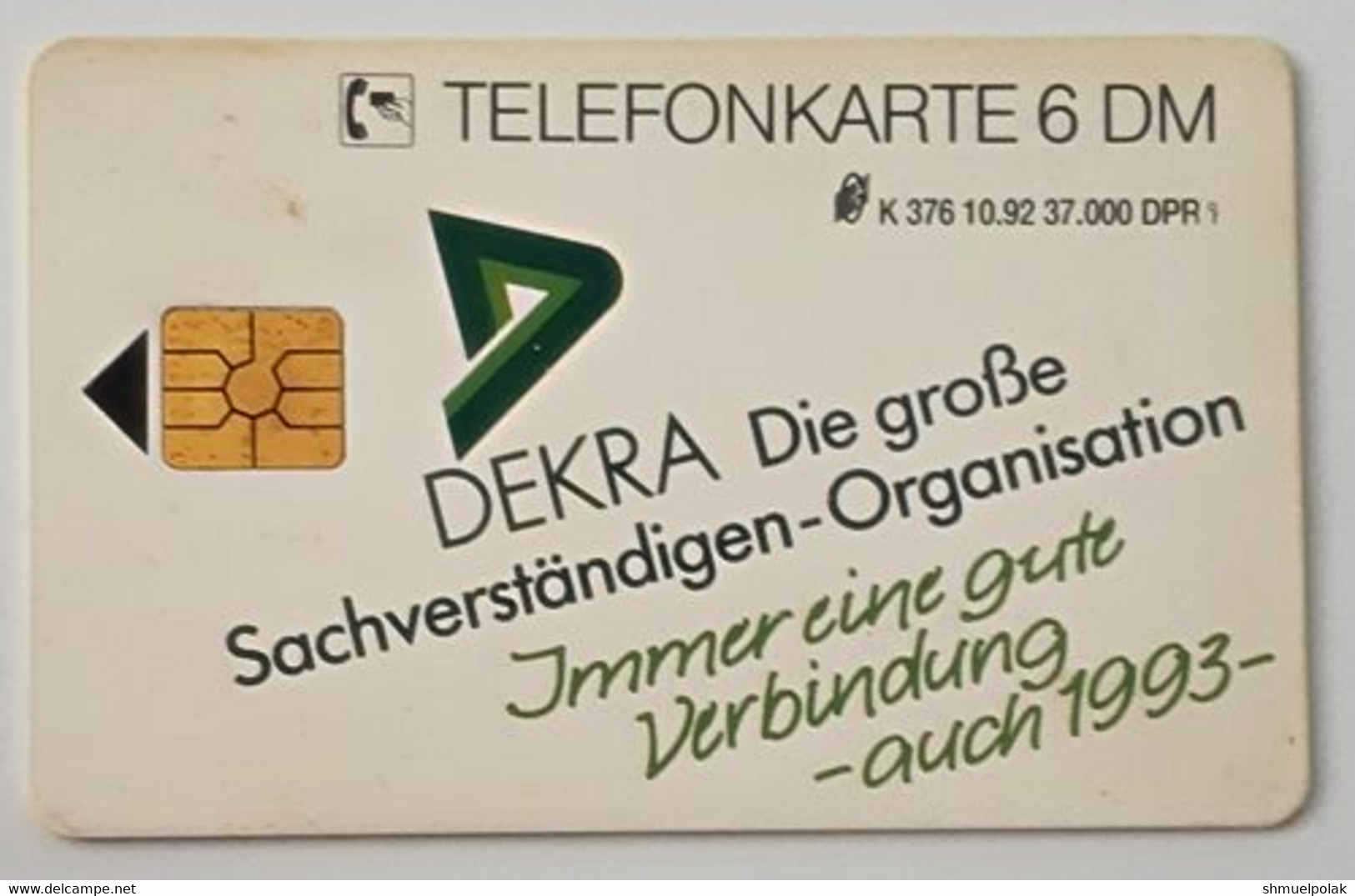 GERMANY Phone Card Telefonkarte Deutsche Telkom 1992 6DM 37000 Units Have Been Issued - Andere & Zonder Classificatie