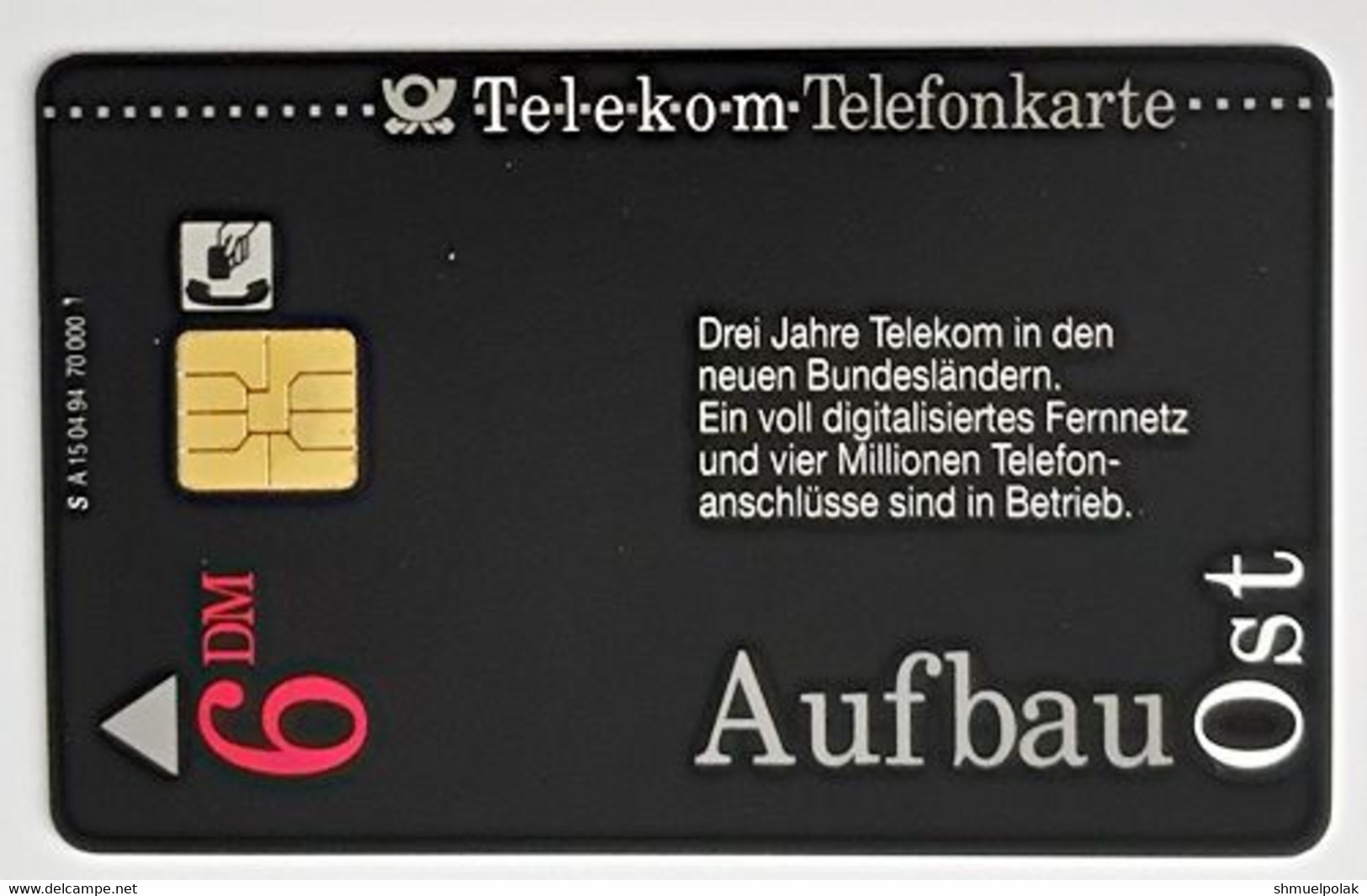 GERMANY Phone Card Telefonkarte Deutsche Telkom 1994 6DM 70000 Units Have Been Issued - Other & Unclassified