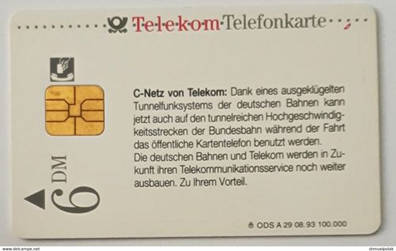 GERMANY Phone Card Telefonkarte Deutsche Telkom 1993 6DM 100000 Units Have Been Issued - Sonstige & Ohne Zuordnung